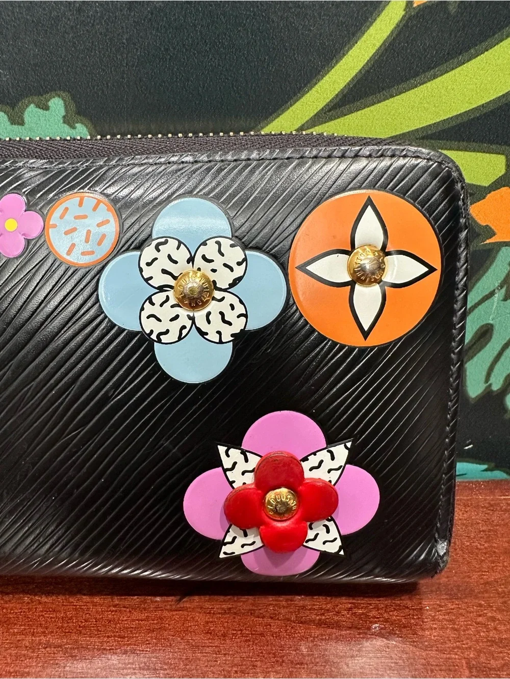 Louis Vuitton M62296 Epi Blooming Flowers Zippy Wallet Black